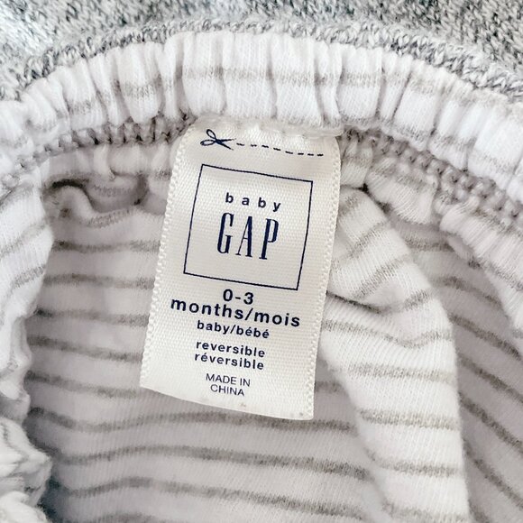 GAP sweatpant reversible 0-3m marled salt & pepper unisex grey & white - Picture 17 of 17